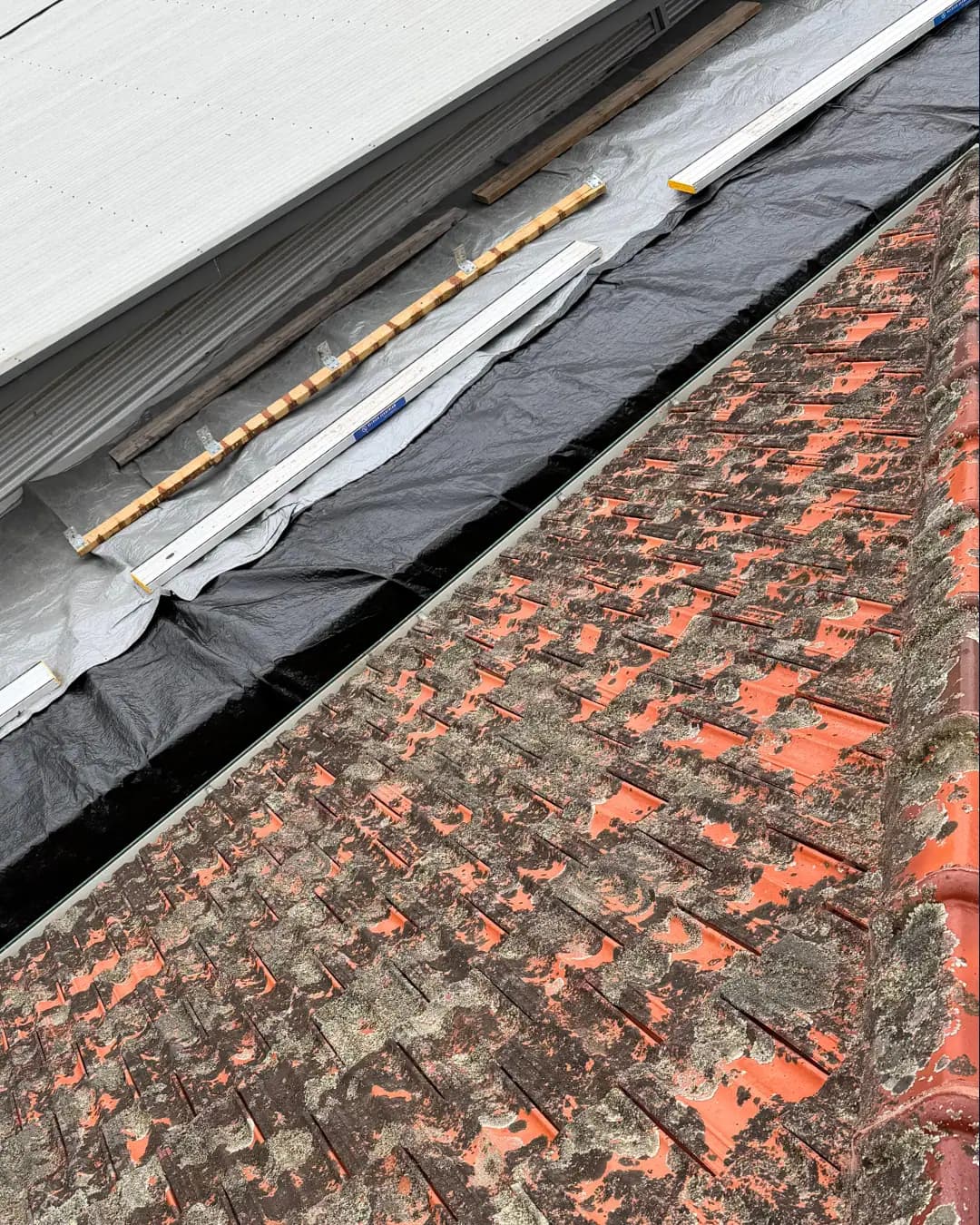 Exterior cleaning in progress