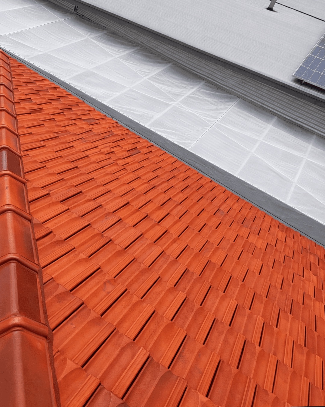 Clean roof after restoration