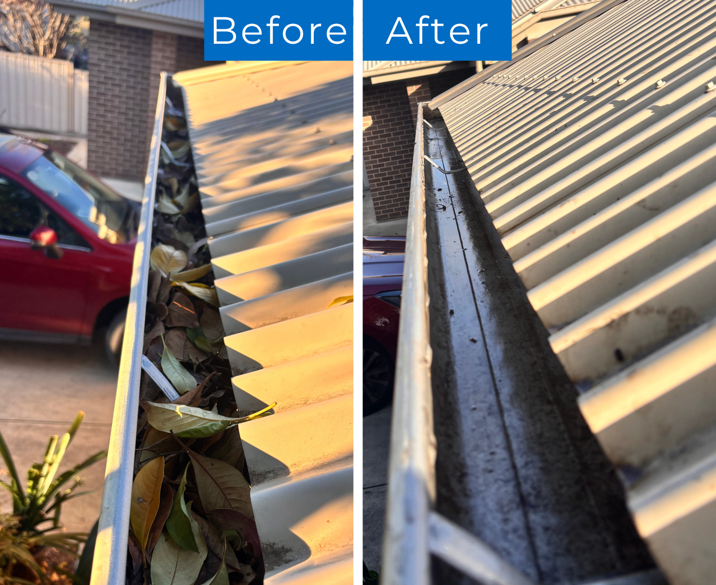 Pressure washing results