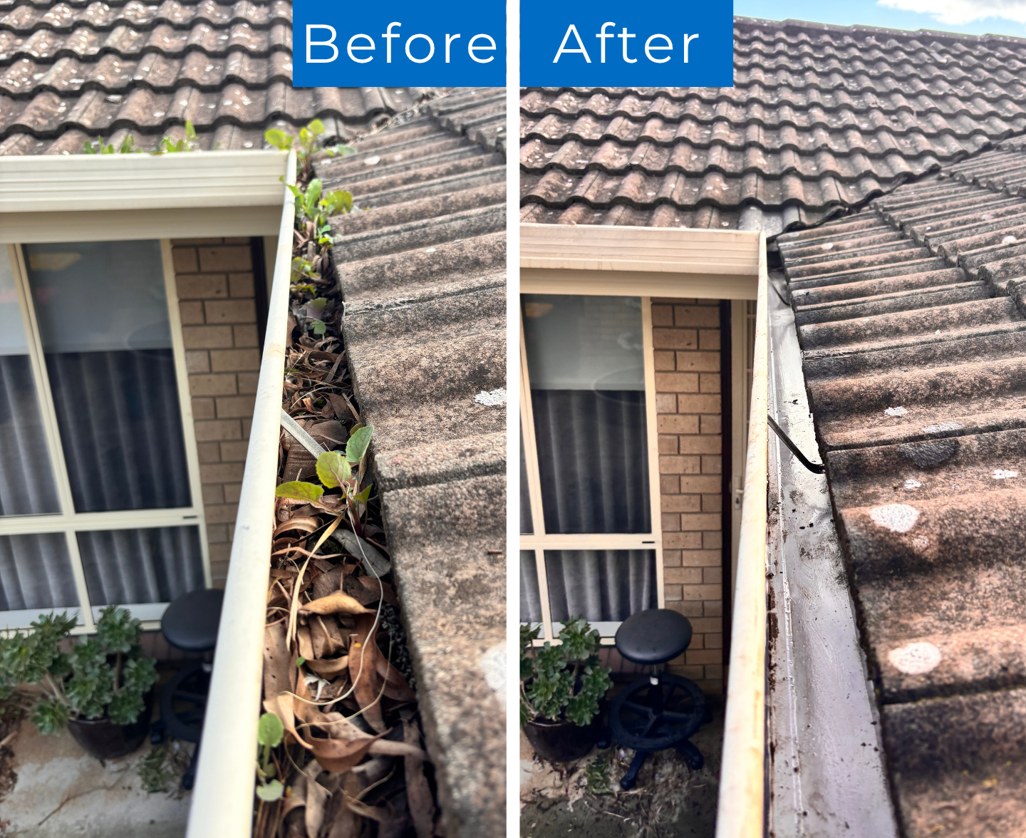 Pressure washing results