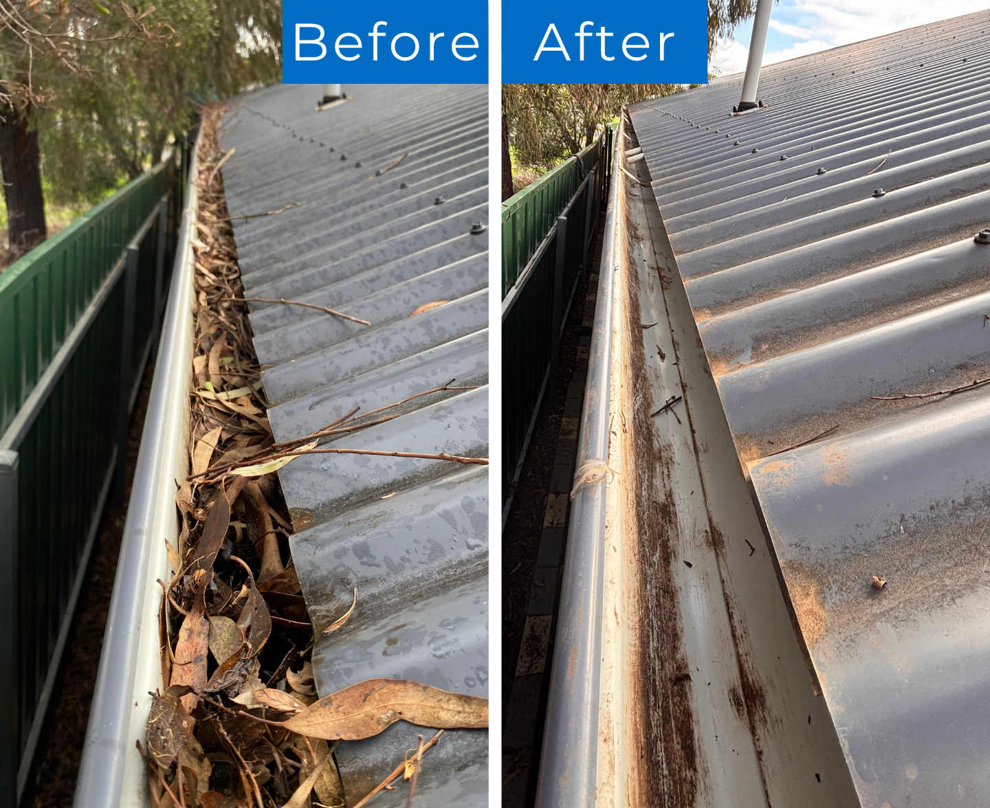 Pressure washing results